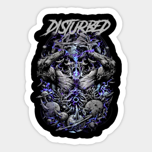 DISTURBED BAND MERCHANDISE Sticker by Rons Frogss